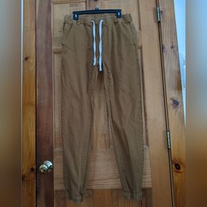 Men's elastic waist and elastic leg casual pants, size XL